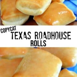 A collage of texas roadhouse rolls.