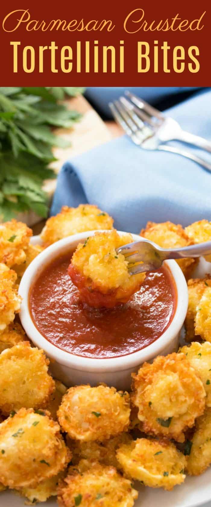 Parmesan Crusted Tortellini Bites